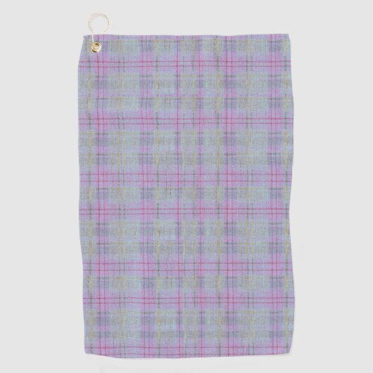 Lavender Plaid Harmony  Golfhandtuch (Vorderseite)