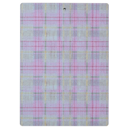 Lavender Plaid Harmony  Klemmbrett (Rückseite)