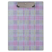 Lavender Plaid Harmony  Klemmbrett (Vorderseite)