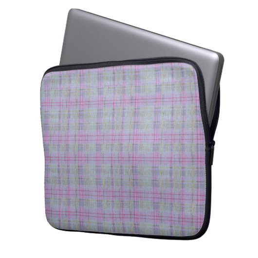 Lavender Plaid Harmony  Laptopschutzhülle (Vorderseite Links)