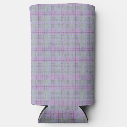 Lavender Plaid Harmony  Selters Dosenkühler (Vorderseite)