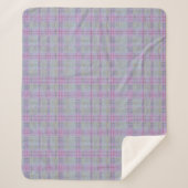 Lavender Plaid Harmony  Sherpadecke (Vorderseite)