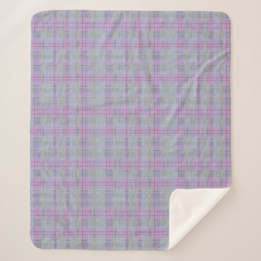 Lavender Plaid Harmony  Sherpadecke (Vorderseite)