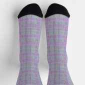 Lavender Plaid Harmony  Socken (Oben)