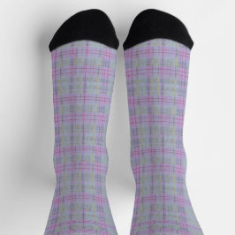 Lavender Plaid Harmony  Socken