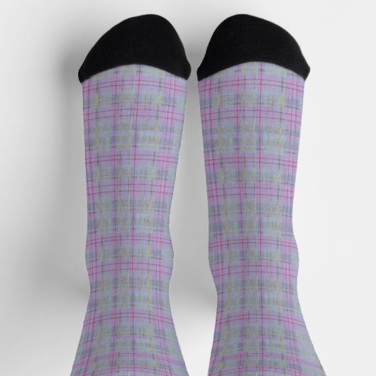 Lavender Plaid Harmony  Socken (Oben)