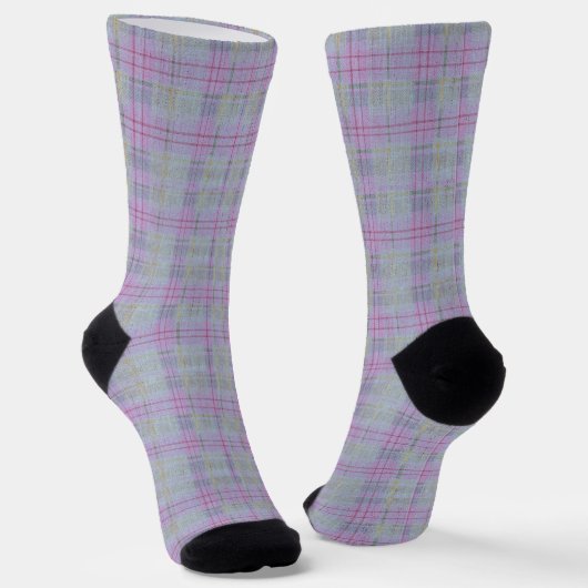 Lavender Plaid Harmony  Socken (Gewinkelt)