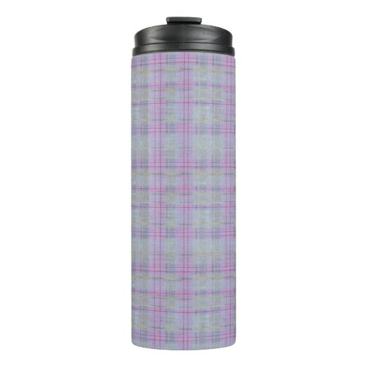 Lavender Plaid Harmony  Thermosbecher (Vorderseite)