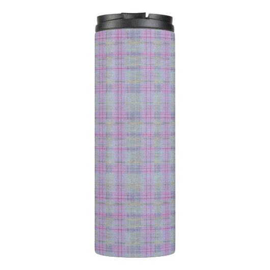 Lavender Plaid Harmony  Thermosbecher (Rückseite)
