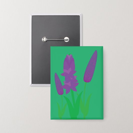 Lavender Plants Button (Vorderseite/Rückseite)