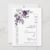 Lavender, Plum, Purple Arch Save the Date | Einladung (Vorderseite)