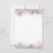 Lavender Plum und Burgund Floral Wedding RSVP (Rückseite)