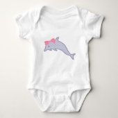 Lavender Polka-Dot Dolphin Baby Strampler (Vorderseite)