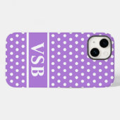 Lavender Polka Dots Case-Mate iPhone Hülle (Rückseite (Horizontal))