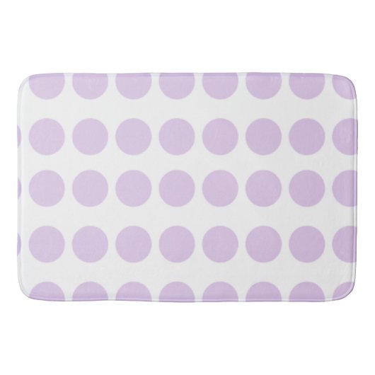 Lavender Polka Dots Design Badematte (Vorderseite)