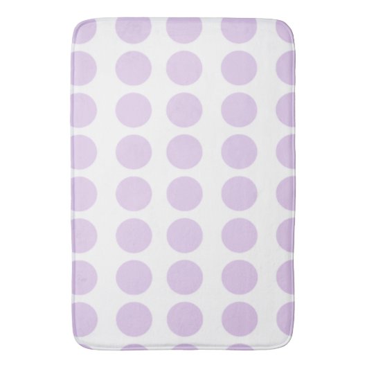 Lavender Polka Dots Design Badematte (Vorderseite Vertikal)