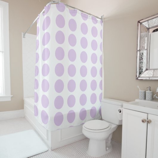 Lavender Polka Dots Design Duschvorhang (Beispiel)
