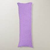 Lavender Polka Dots Seitenschläferkissen (Vorderseite Vertikal)