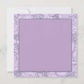 Lavender Pony Girls erster Geburtstag Einladung (Rückseite)