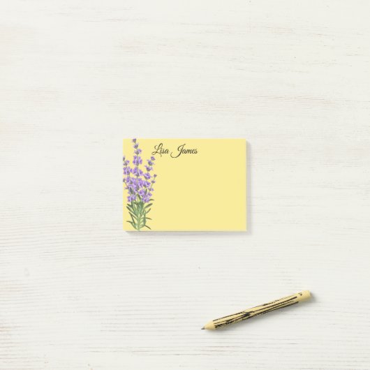 Lavender Post-it-Notes Post-it Klebezettel (Auf Schreibtisch)