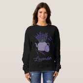Lavender Pot Vase Butterfly Beautiful Flower Sweatshirt (Vorne ganz)