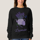 Lavender Pot Vase Butterfly  Beautiful Flower Sweatshirt (Vorderseite)