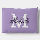 Lavender purple accessory pouch with monogram zubehörtasche (Vorderseite)