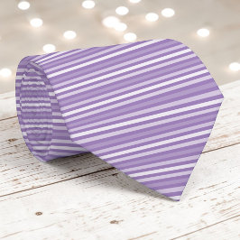 Lavender Purple Color Stripes Necktie Krawatte