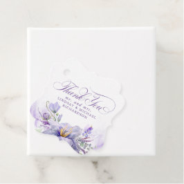 Lavender Purple Floral Botanical Wedding Thank You Geschenkanhänger