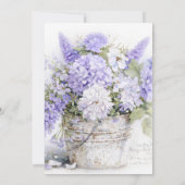 Lavender Purple Floral Clusters Birthday Party | Einladung (Rückseite)