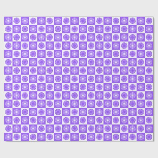 Lavender Purple Floral Pattern Geschenkpapier (Flach)