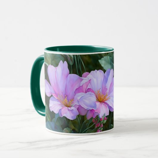 Lavender Purple Flowers Tasse Cup (Vorderseite Links)