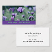 Lavender Purple Flowers Visitenkarte (Vorne/Hinten)
