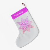 Lavender Purple Mandala Personalized Christmas Kleiner Weihnachtsstrumpf (Rückseite (Hängend))
