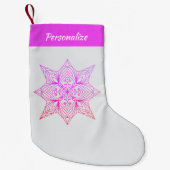 Lavender Purple Mandala Personalized Christmas Kleiner Weihnachtsstrumpf (Vorderseite)