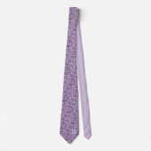 Lavender Purple Ornate Floral Scroll Krawatte (Vorderseite)