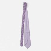 Lavender Purple Ornate Floral Scroll Krawatte (Rückseite)