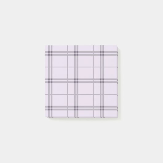 Lavender Purple Plaid Pattern Check Print Tartan Post-it Klebezettel (Vorderseite)