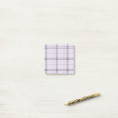 Lavender Purple Plaid Pattern Check Print Tartan Post-it Klebezettel (Auf Schreibtisch)