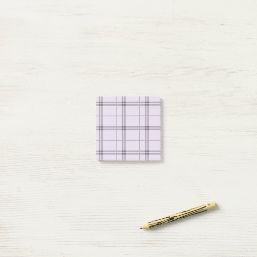 Lavender Purple Plaid Pattern Check Print Tartan Post-it Klebezettel (Auf Schreibtisch)