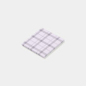 Lavender Purple Plaid Pattern Check Print Tartan Post-it Klebezettel (angewinkelt)