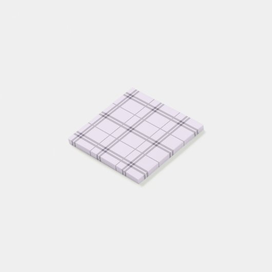 Lavender Purple Plaid Pattern Check Print Tartan Post-it Klebezettel (angewinkelt)