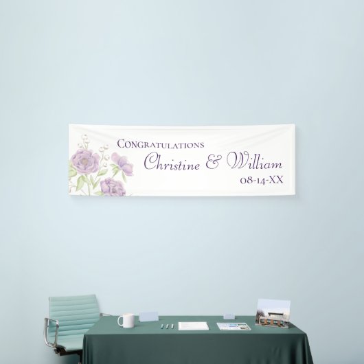 Lavender Purple Rose Wedding Banner (Messeveranstaltung)