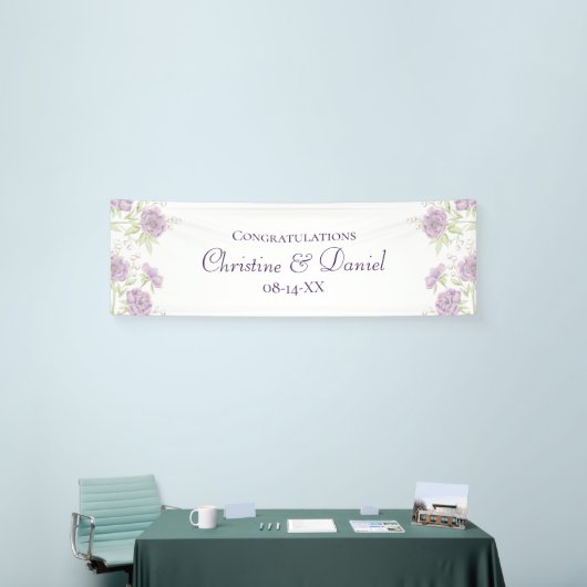 Lavender Purple Rose Wedding Banner (Messeveranstaltung)
