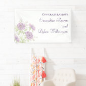 Lavender Purple Rose Wedding Banner (Insitu)