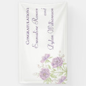Lavender Purple Rose Wedding Banner (Vertikal)