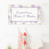 Lavender Purple Rose Wedding Banner (Insitu)