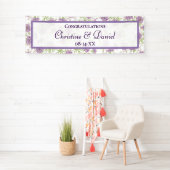 Lavender Purple Rose Wedding Banner (Insitu)