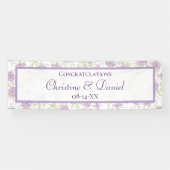 Lavender Purple Rose Wedding Banner (Horizontal)