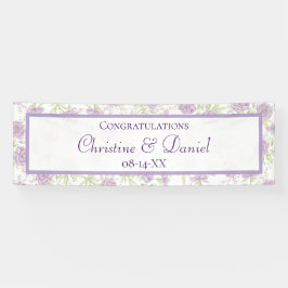 Lavender Purple Rose Wedding Banner
